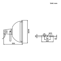 Projecteur marin TG66 500W AC110V/220V IP56 étanche, en aluminium de haute qualité, éclairage fiable pour navires, ports et quais, IMPA 791816