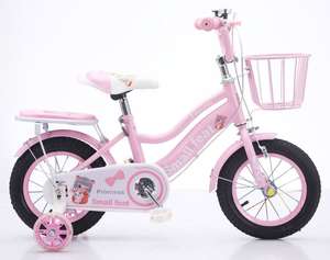 จักรยานวิบากสำหรับเด็ก พร้อมล้อเหล็กและโครงเหล็ก ขนาด 12 นิ้ว พร้อมล้อช่วย สำหรับเด็กผู้หญิง จัดส่งฟรี - Product Image 3