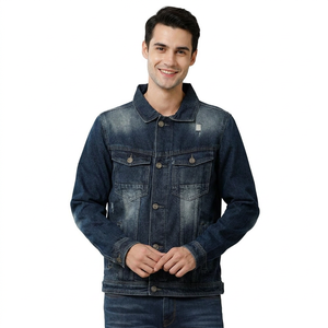Custom Street Wear <b>Men</b> <b>Denim</b> <b>Jackets</b> Wholesale Customized Plain Blank Bulk Quantity Autumn OEM Service - Product Image 1