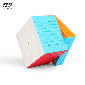 Qiyi 9x9x9 Rubik's Cube Lisse Couleur Unie Casse-tête de Vitesse Jouet d'Entraînement de Niveau Avancé pour Jeunes Défi Cérébral Stimulant - Product Image 4