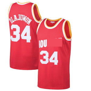 Camiseta de baloncesto Houston para hombre y jóvenes con costuras, número 7 #   <span class=keywords><strong>Durant</strong></span> 28 # Sengun 1 # Thompson 34 # Camiseta de Baloncesto Estadounidense Olajuwon - Product Image 5