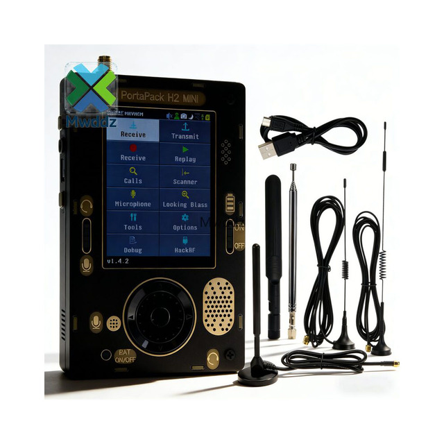 Portapack H2 Mini + HackRF One R9 V2.0.1 SDR Software Defined Radio Receiver with Five Antennas