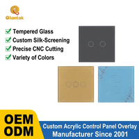 Panel de Control Acrílico Impreso Multicolor Avanzado para Sistemas HVAC y Controladores de Termostato Inteligentes con Recortes Precisos