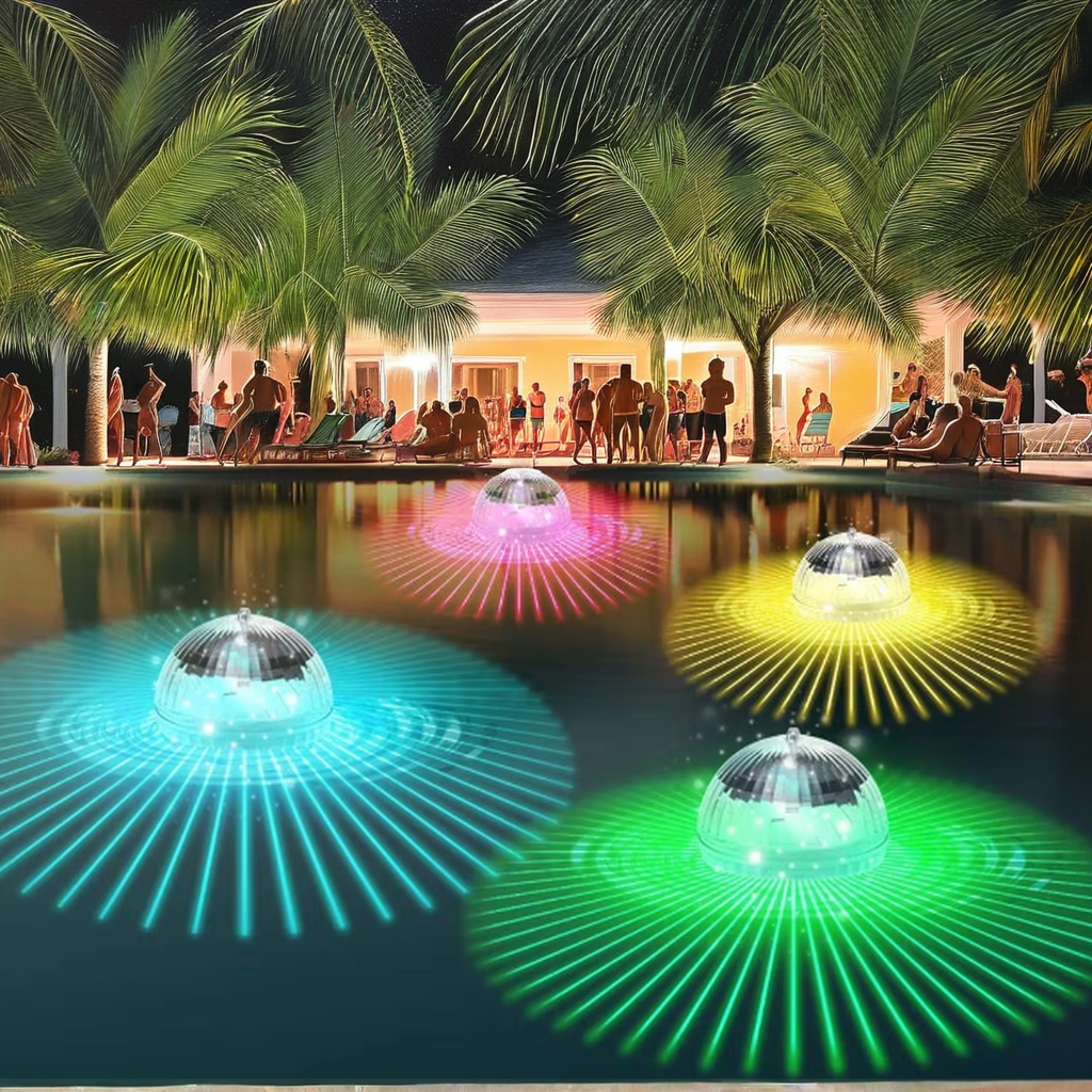 Solar Floating Swimming Pool Ball Lamp ABS Material Garden Use Neutral White LED Snowball IP55 Waterproof 2500 Pool Lights