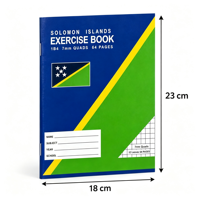 Solomon Islands Übungsheft 230x180mm 1B4 7mm Quadernenbindung 64 Seiten Rückenstichheftung Schulheft