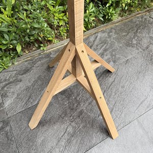Mangeoire à oiseaux autoportante en bois pour jardin avec toit, support en bois massif écologique - Product Image 4