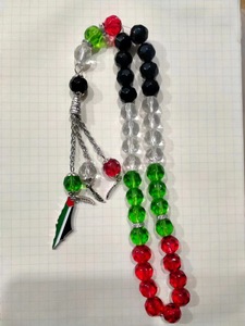 Perline Tasbih Islamiche da 10mm per Preghiera e Meditazione, Uniche Perle di Preghiera Misbaha con Bandiera Kuwaitiana, Emiratina e Palestinese, Artigianato di Qualità - Product Image 6