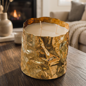AK Brass Wholesale Brass Small Candle <b>Tealight</b> Distressed Crushed Design For Scented Candles For Rooms - Product Image 1