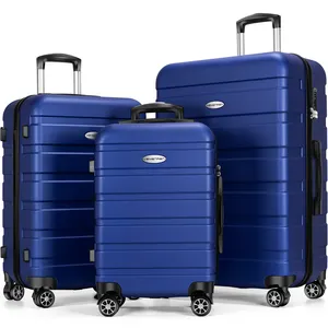 Abs Koffers Set 3 Stuks Trolley Bagage Reistassen Hot Sale Koffer Bagage 28 Inch Tsa Lock Koffer Koffer Mannen Vrouwen