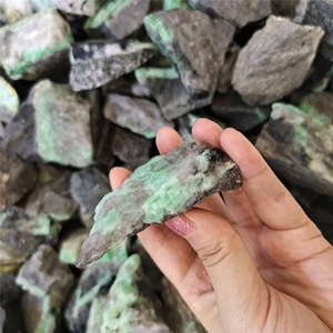 Chất Lượng Cao Đá Tự Nhiên Ngọc Lục Bảo Màu Xanh Lá Cây Nguyên Liệu Thô Đá Quý Bán Buôn Độc Đáo Mẫu Vật Khoáng Vật - Product Image 5