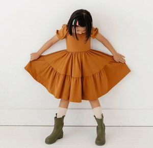 Vestito Casual Estivo per Bambina, Abbigliamento Boutique Carino <span class=keywords><strong>in</strong></span> Cotone Elasticizzato con Stampa, Abiti per Bambine 2-10 Anni, Vestiti Girevoli per Ragazze - Product Image 5