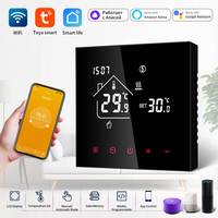Termostato con Pantalla Táctil Wifi, Programable Semanalmente, para Calefacción por Suelo Radiante Eléctrico Hidrónico y Sistema de Caldera Central, Kit para Hogar y Hotel
