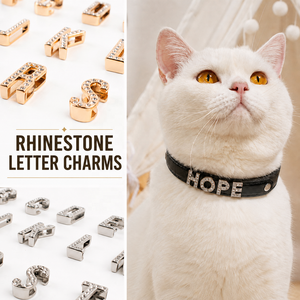 Ciondoli scorrevoli con lettere dell'alfabeto A-Z in lega di zinco, ornamenti in metallo per collari di animali domestici, braccialetti in pelle personalizzati, accessori fai da te - Product Image 1