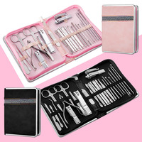 Ensemble de manucure de voyage en gros kit de coupe-ongles de soins personnels ensemble de manucure 26 pièces