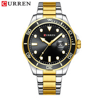 Jam Tangan Quartz Mewah Curren 8388 untuk Pria, Tahan Air, Tali Baja Anti Karat 41mm, Kaca Berkualitas, Pesona Bisnis