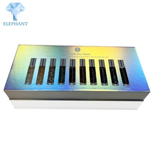 Flip Top Rigid Cardboard <b>Silver</b> Holographic Nail Polish Rectangle Magnetic Packaging <b>Box</b> - Product Image 2
