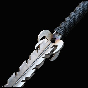 Serpent Blade Immortal Blade Longquan One Piece Manganese Steel Four Blade Whip Quenched High Hardness Outdoor Sword Unsharpened - Product Image 1