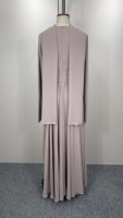 Robe de luxe semi-extravagante ornée de paillettes et de diamants, avec lacets, style islamique, longue robe, jalabiya, kaftan, abaya pour l'Aïd