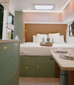 <span class=keywords><strong>Camping</strong></span>-<span class=keywords><strong>car</strong></span> de luxe à toit rigide, caravane de voyage avec 4 caméras de vue panoramique, éclairage LED pour les voyages transcontinentaux - Product Image 4