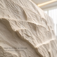 Panneau en pierre de travertin imitation PU 600x1200mm Léger Imperméable Polyuréthane pour revêtement mural commercial