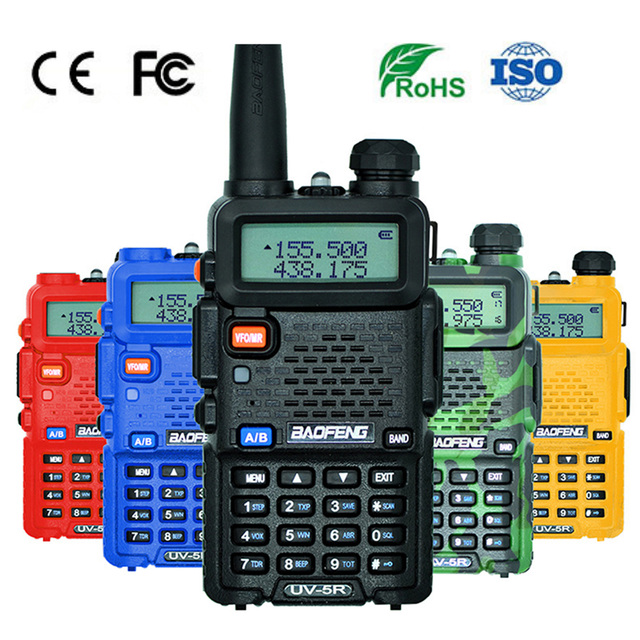 Factory Original CE FCC Baofeng Radios UV5R UV-5R Dual Band VHF UHF Ham Radio Emergency Communication Device Adult Walkie Talkie