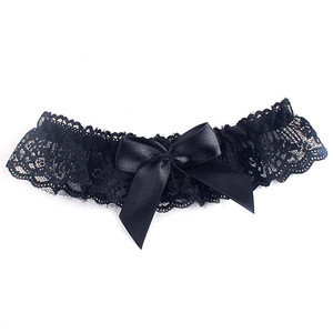 Liguero de encaje sexy personalizado para mujer, cinturón de liguero para novia, ligas de muslo con lazo, anillo elástico para pierna para fiesta o graduación - Product Image 3