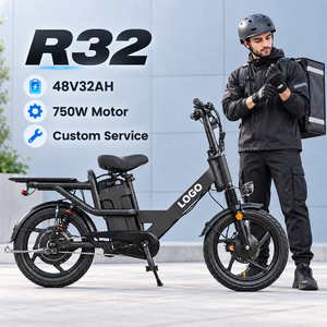 จักรยานไฟฟ้าส่งของ R32 750W OEM ขนาด 18x2.5 นิ้ว จักรยานไฮบริดไฟฟ้าสำหรับบริการส่งของ - Product Image 1