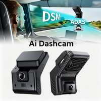 Caméra embarquée Ai Dash Cam 3 canaux (avant et arrière) avec enregistreur vidéo DVR 5G WiFi ADAS GPS DMS et moniteur de stationnement 4G pour voitures