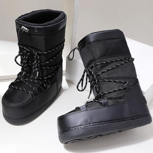 <span class=keywords><strong>Botas</strong></span> de Nieve Impermeables con Punta Redonda, Estilo Esquí, Negras, para <span class=keywords><strong>Mujer</strong></span>, con Forro Grueso y Cálido, Altura de Caña de 25 cm - Product Image 6