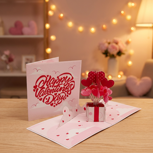 Boîte à ballons tendance pour Thanksgiving et la Saint-Valentin, carte pop-up 3D, cadeaux, design personnalisé, artisanat en papier découpé au laser à thème animal - Product Image 4