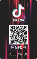 Échantillon Gratuit Carte de Visite Numérique Personnalisée à Code QR pour Instagram Facebook TikTok Réseaux Sociaux, Carte NFC PVC Imprimable