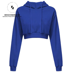 เสื้อฮู้ดครอปแขนยาวสำหรับฤดูหนาว คุณภาพ<span class=keywords><strong>ดี</strong></span> ทนทาน ปักลายได้ตามสั่ง ผ้าสี่ทางยืดหยุ่น ไม่หดตัว สำหรับผู้หญิง - Product Image 3