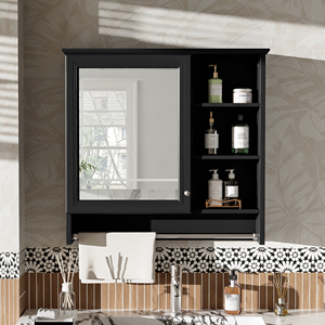Gabinete con Espejo de Pared de 30 Pulgadas con Estante Ajustable y Bisagras de Cierre Suave para Baño - Product Image 2