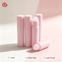Flacon roll-on vide en PP rose mat personnalisé pour crème contour des yeux, huile parfumée, senteurs de créateur, déodorant en plastique avec bille roulante