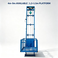 Monte-charge mural à rail, 500 kg, 25 m, hauteur personnalisable, conception anti-chute pour entrepôt