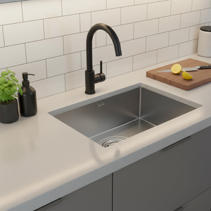 [CALMFORTE] CALMFORTE 550 PREMIUM HAND MADE SINK with Coni Clear Anti Bacterial Coating and Deep <b>Square</b> Sharp Edge Basin - Product Image 3
