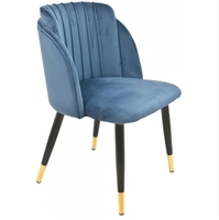 Chaises de salle à manger portables en velours noir, style nordique moderne et luxueux, pour appartements et caves à vin