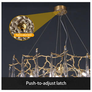 مصباح دلاية على شكل قطرة ماء كريستال فاخر حديث للمنزل والمكتب وغرفة النوم مصباح ثريا ديكور داخلي مبتكر - Product Image 6