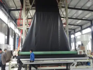 HWYAA Good Quality Fully Automatic ABC 3 Layer Plastic Geomembrane Highway Extrusion Film Blowing Machine Plastic Extruder