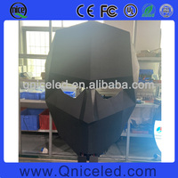 Écran LED en forme de masque QNICE, panneau vidéo personnalisé irrégulier, écran LED en forme de visage pour la décoration de bar, boîte de nuit, cabine de DJ, scène