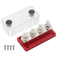 Bloque de Distribución de Energía CC Compacto de 300A, 7 Puertos Extraíbles, Base PA66, Protección Contra Encendido, Caja de Conexiones Impermeable para Automóvil/Camión