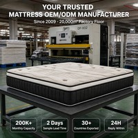 Matelas de luxe haut de gamme à prix d'usine, hybride en mousse à mémoire de forme, taille Queen et King, avec ressorts ensachés doubles, pour un sommeil doux, idéal pour hôtel