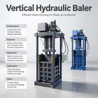 Presse à balles verticale hydraulique pour tapis, chaussures et déchets textiles, destinée aux centres de recyclage