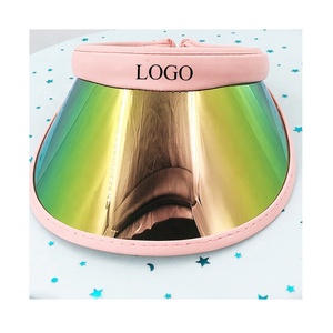 Visiera Parasole in PVC con Protezione UV - Opzioni Multicolore Metallizzate e Trasparenti, Logo Personalizzabile, Cappello <span class=keywords><strong>per</strong></span> Protezione Solare da Esterno - Product Image 2