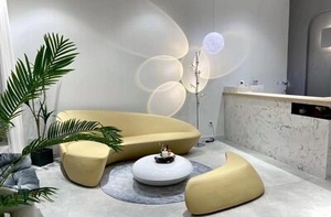 Sofá Zaha Moon de Diseño Nórdico, Sofá de un Solo Asiento, Diseño Moderno y de Lujo, en Forma de Arco para Sala de Estar o Villa - Product Image 5
