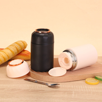 Joli thermos alimentaire isotherme en acier inoxydable, récipient portable pour porridge, soupe et repas quotidiens