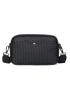 Herren neue trendige freizeit-Platte-Schultertasche Leder Crossbody-Tasche modische kleine quadratische Tasche - Product Image 4
