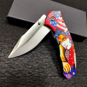 Cuchillo Plegable Táctico Duradero con Mango de Metal para Acampar al Aire Libre, Caza y Defensa Personal - Portátil, para Uso con Frutas - Product Image 3