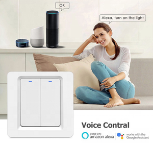 영국 EU 스마트 월 푸시 버튼 기계식 스마트 라이트 Tuya Zigbee 스위치 없음 중립 와이어 및 중립 와이어 알렉사 및 구글 홈 - Product Image 2
