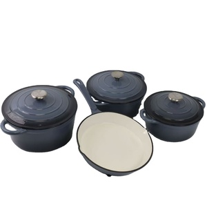 Ustensiles de cuisine 4 pièces 20CM 22CM 24CM Casserole 26cm Plat <span class=keywords><strong>à</strong></span> pâtisserie Jumbo Casserole antiadhésive Ensemble de casseroles en gros Ensemble de batterie de cuisine en émail - Product Image 2